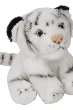 Weekendaanbieding Ravensden witte tijger knuffel - pluche - 15 cm - dierenknuffel