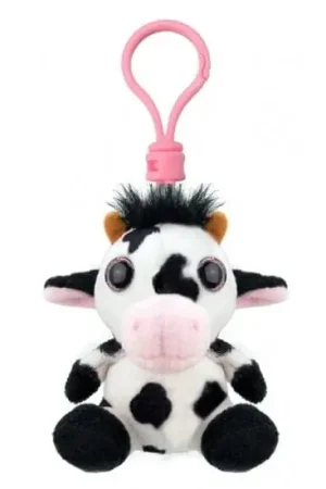 Shop Nu Wild Planet koe sleutelhanger - pluche - 9 cm - koeien knuffel