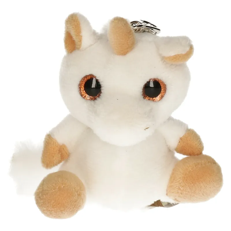 Beperkte Voorraad Wild Planet eenhoorn sleutelhanger - pluche - 9 cm - mini knuffel