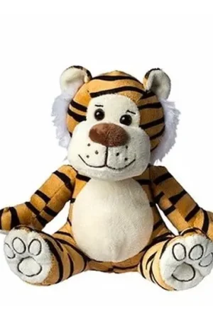 Pluche tijger knuffel - zittend - 21 cm - kraalogen Koop Online