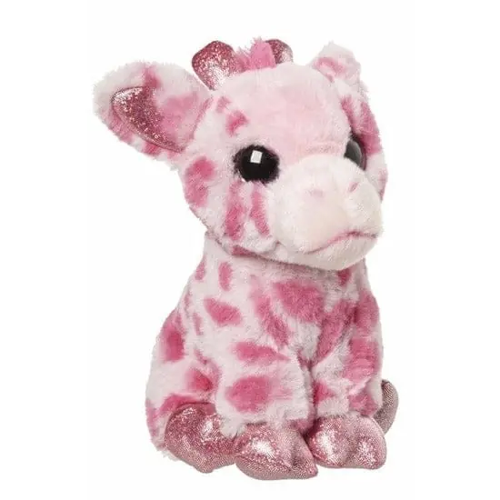 Pluche giraffe knuffel roze - 23 cm - kraalogen Flitsaanbieding