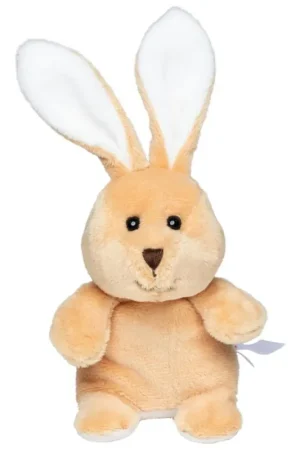 Voordeelprijs MBW knuffel konijn/haas - pluche - lichtbruin - 18,5 cm