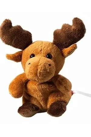Alleen Vandaag MBW eland knuffel - pluche - 14 cm - bruin - dierenknuffel
