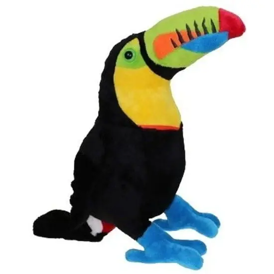 Bestseller Pluche toekan knuffel - tropische vogel - 37 cm