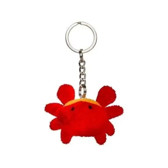 Nature Planet krab sleutelhanger - pluche - 6 cm - rood Goedkoop