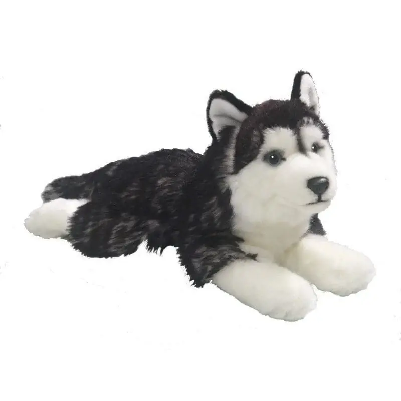 Snelle Levering Carl Dick husky knuffel - pluche - liggend - 32 cm
