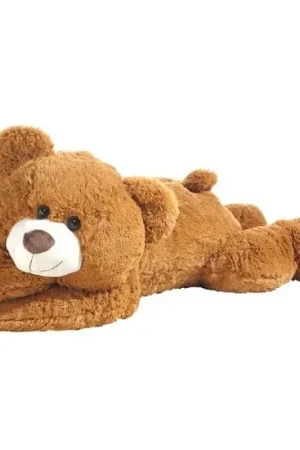 Laatste Kans Heunec beer knuffel - pluche - lichtbruin - liggend - 120 cm