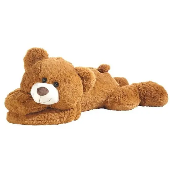 Laatste Kans Heunec beer knuffel - pluche - lichtbruin - liggend - 120 cm