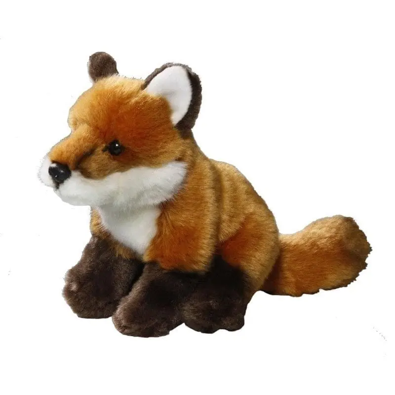 Pluche zittende vos knuffel - 17 cm - knuffelvos Aanbieding