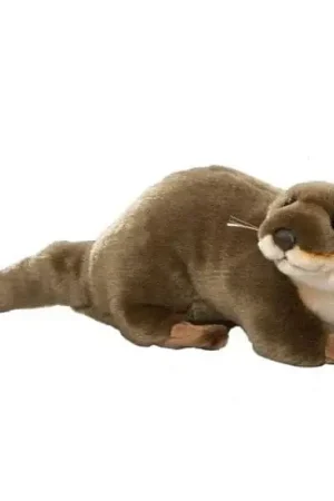 Carl Dick otter knuffel - pluche - 45 cm - bruin/wit Seizoensaanbieding