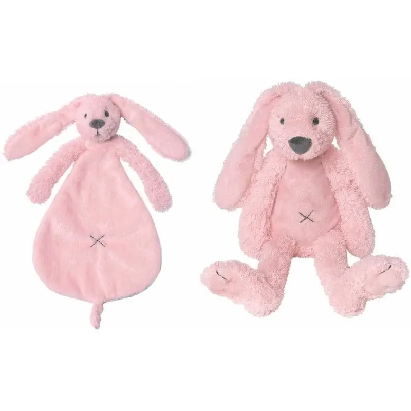 Happy Horse Richie konijntje - roze - knuffeldoek - knuffel Nu Kopen