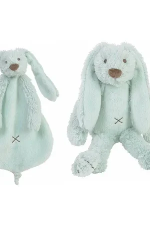 Finale Uitverkoop Happy Horse Richie knuffeldoek en knuffel - mintgroen - pluche - kraamcadeau