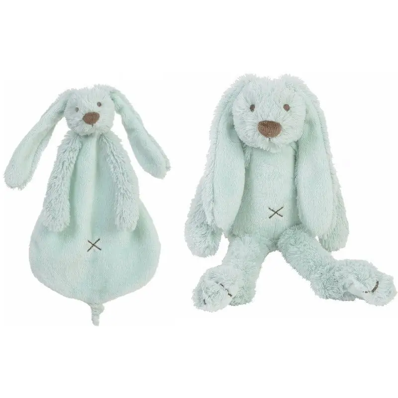 Finale Uitverkoop Happy Horse Richie knuffeldoek en knuffel - mintgroen - pluche - kraamcadeau