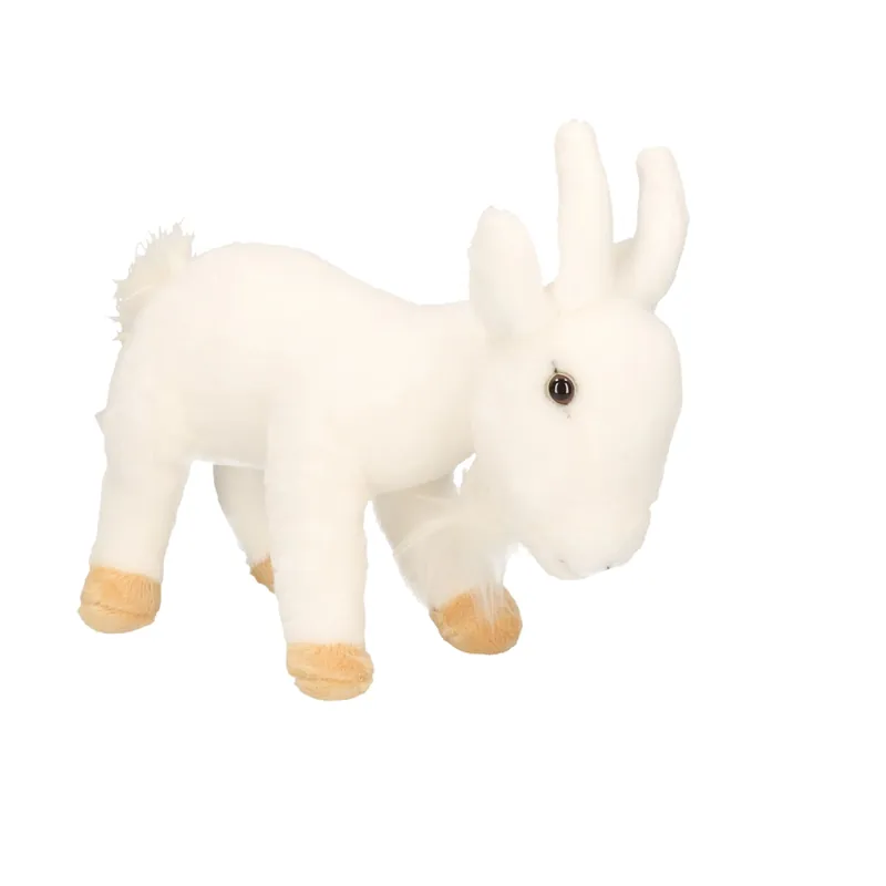 Beperkte Voorraad Cornelissen geit knuffel - wit pluche - 22 cm - boerderijdier
