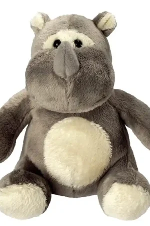 Tijdelijk Beschikbaar Schmoozies neushoorn knuffel - pluche - 14 cm - grijs - dierenknuffel