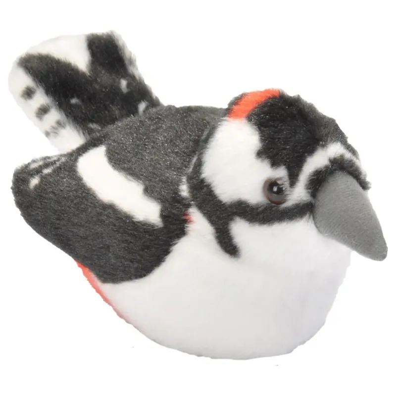 Wild Republic specht knuffel - pluche vogel - met geluid Seizoensaanbieding