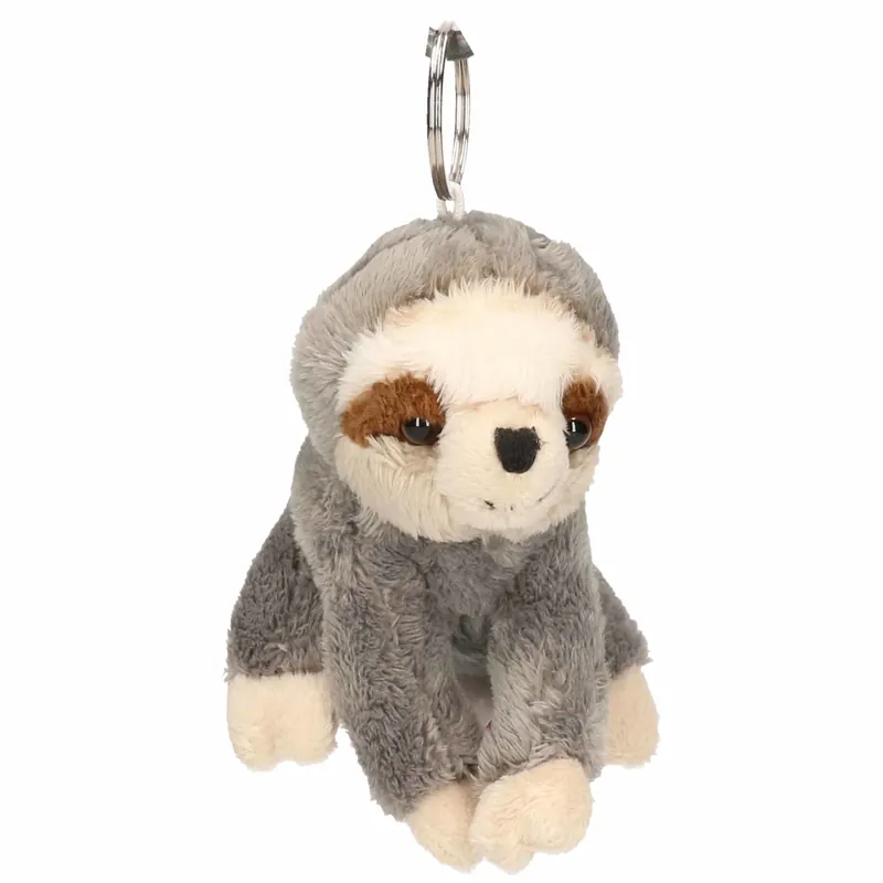 Seizoensaanbieding Ravensden luiaard knuffel sleutelhanger - pluche - 10 cm
