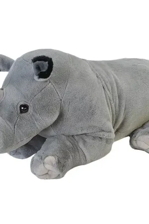 Bestel Nu Wild Republic neushoorn knuffel - pluche - grijs - 76 cm - wilde dieren