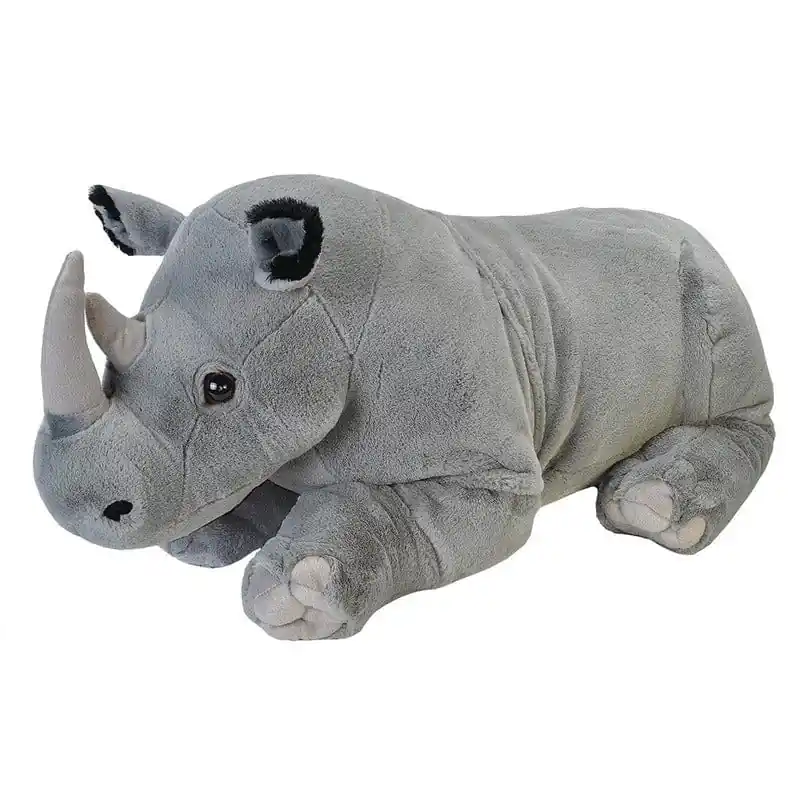 Bestel Nu Wild Republic neushoorn knuffel - pluche - grijs - 76 cm - wilde dieren