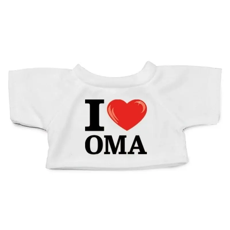 I love oma T-shirt voor knuffels - wit - maat M Betaalbaar