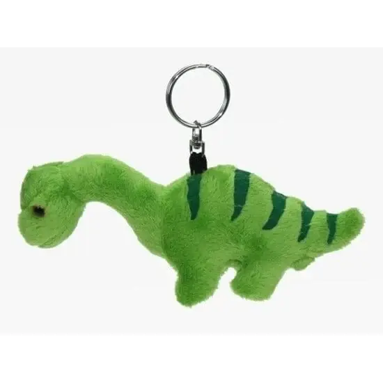 Brontosaurus knuffel sleutelhanger - pluche - 16 cm - groen Favoriet