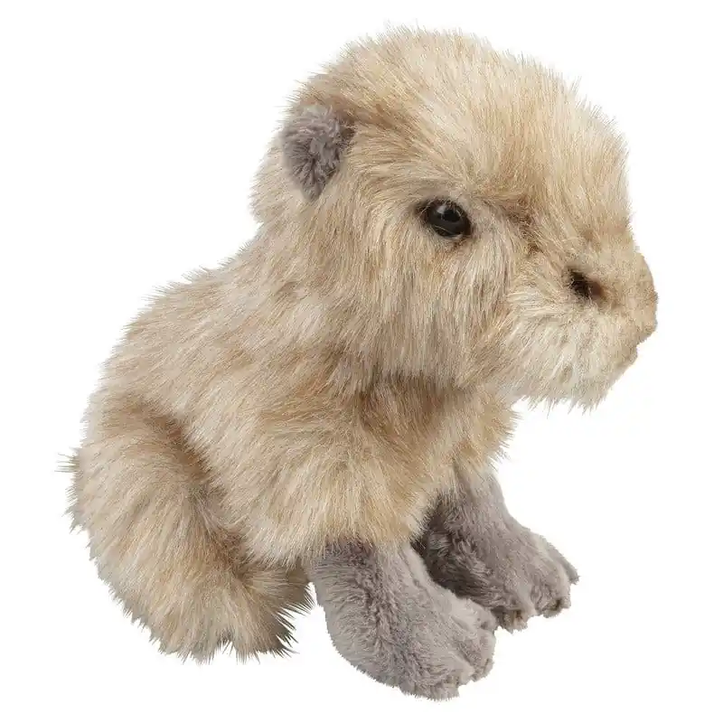 Direct Beschikbaar Ravensden capibara knuffel - pluche - beige - zittend - 18 cm