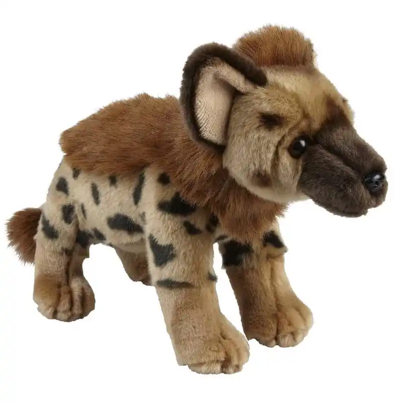 Hyena knuffel - pluche - gevlekt - bruin - 28 cm Direct Beschikbaar