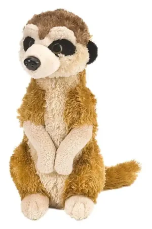 Wild Republic stokstaartje knuffel - pluche - 20 cm - safari dier - bruin - dierenknuffel Speciale Aanbieding