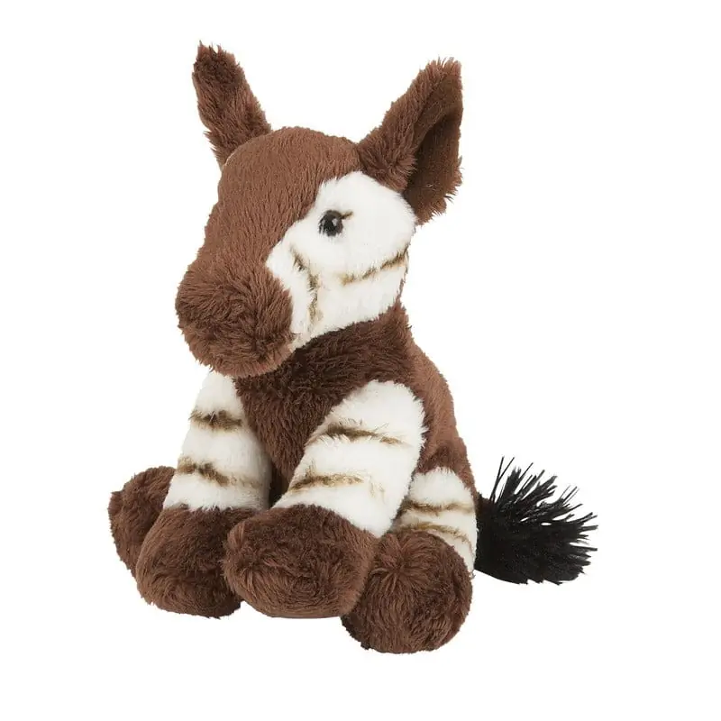 Okapi knuffel - pluche - 16 cm - savanne dier Beperkt Aanbod
