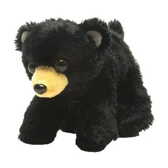 Wild Republic zwarte beer knuffel - pluche - 18 cm - kinderen Direct Beschikbaar