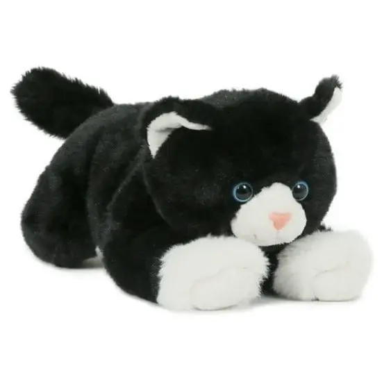 Hete Deal Semo kat knuffel - zwart wit - pluche - 25 cm