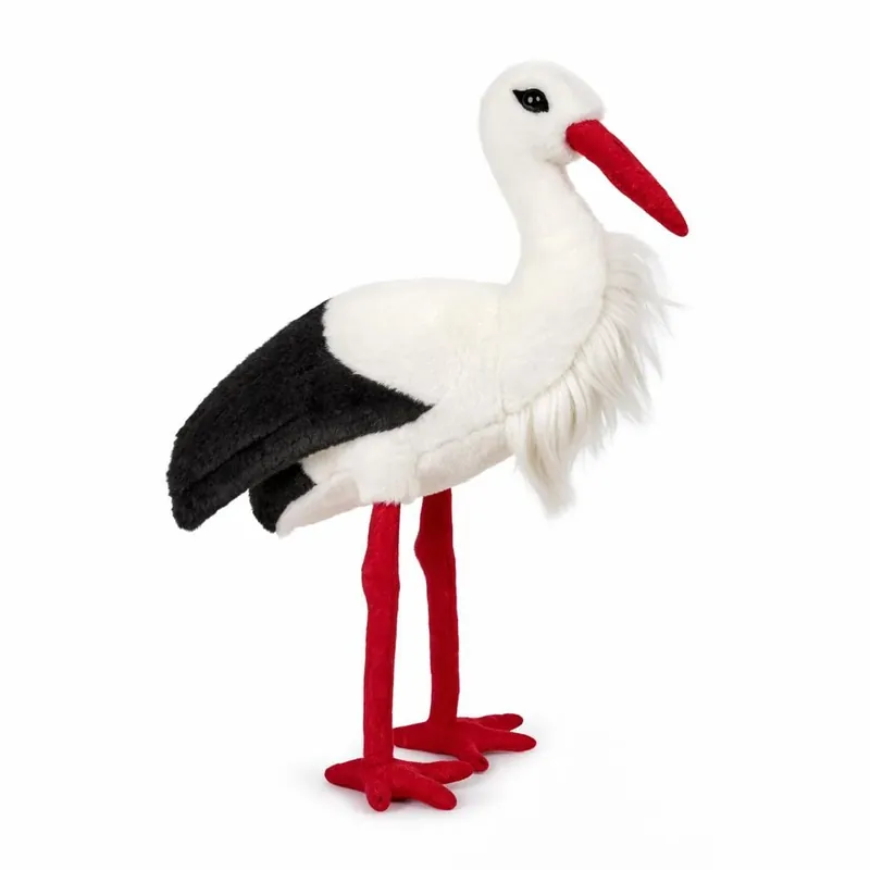 Pluche ooievaar knuffel - vogel - 33 cm - dierenknuffel Veilige Betaling