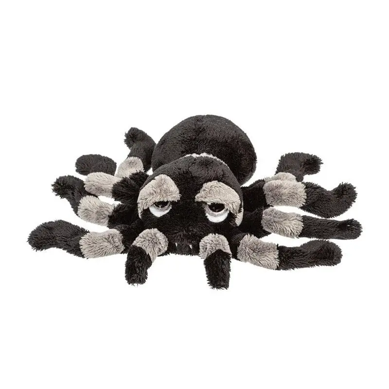 Pluche tarantula knuffel - zwart/grijs - 22 cm - spin Flitsaanbieding