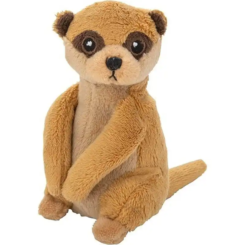 Pluche stokstaartje knuffel - bruin - 13 cm - baby speelgoed Must-Have