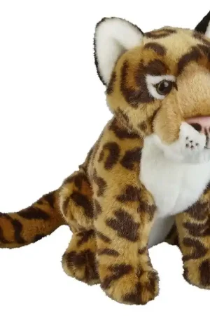 Ravensden jaguar knuffel - pluche - 28 cm - bruin gevlekt Voordeelprijs