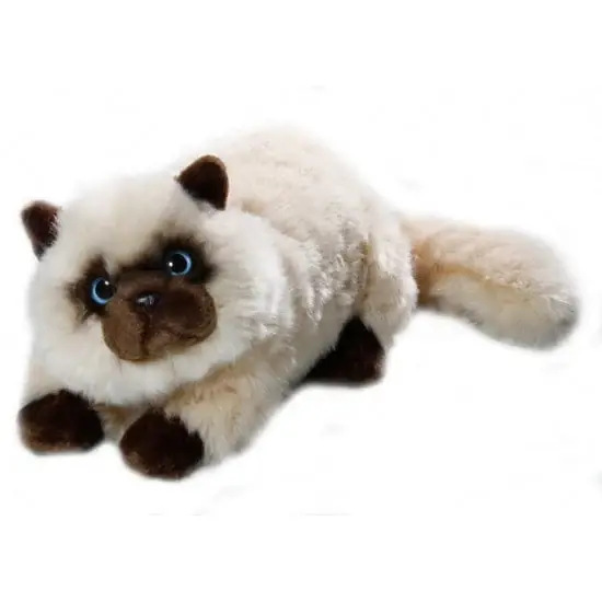Pluche Perzische Colourpoint knuffel - wit - 30 cm Op = Op
