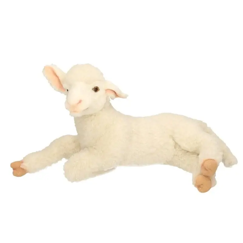 Speciale Aanbieding Hansa lam/schaap knuffel - pluche - liggend - 33 cm