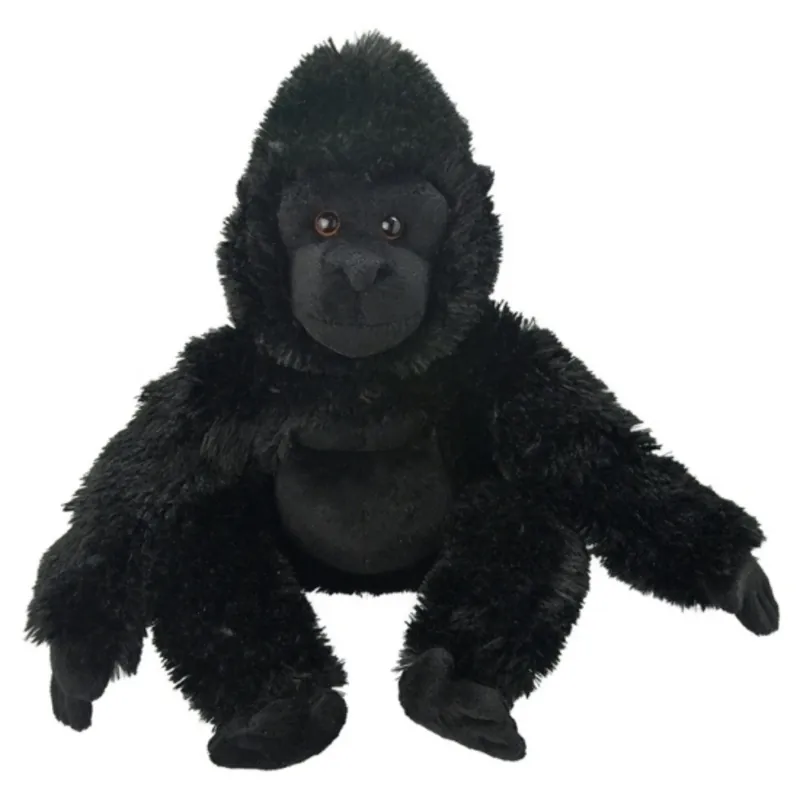 Wild Planet gorilla knuffel - pluche - 33 cm - apenknuffel - bosdieren Actieprijs