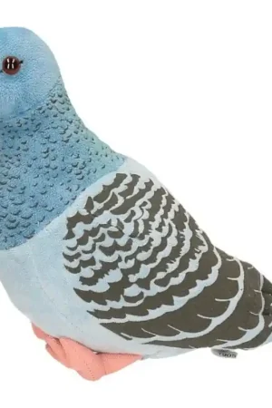 Korting Pluche duif knuffel - blauw/grijs - 24 cm - vogels - knuffels