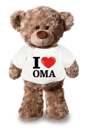 Actieprijs Knuffel teddybeer oma - pluche - 24 cm - met shirt