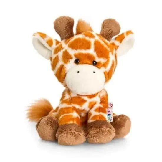 Lage Prijs Keel Toys giraffe knuffel - pluche - oranje - 14 cm - knuffeldier