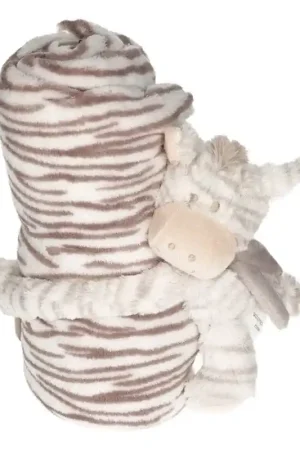 Finale Uitverkoop Baby/kinder dekentje met zebra knuffel - pluche - kraamcadeau