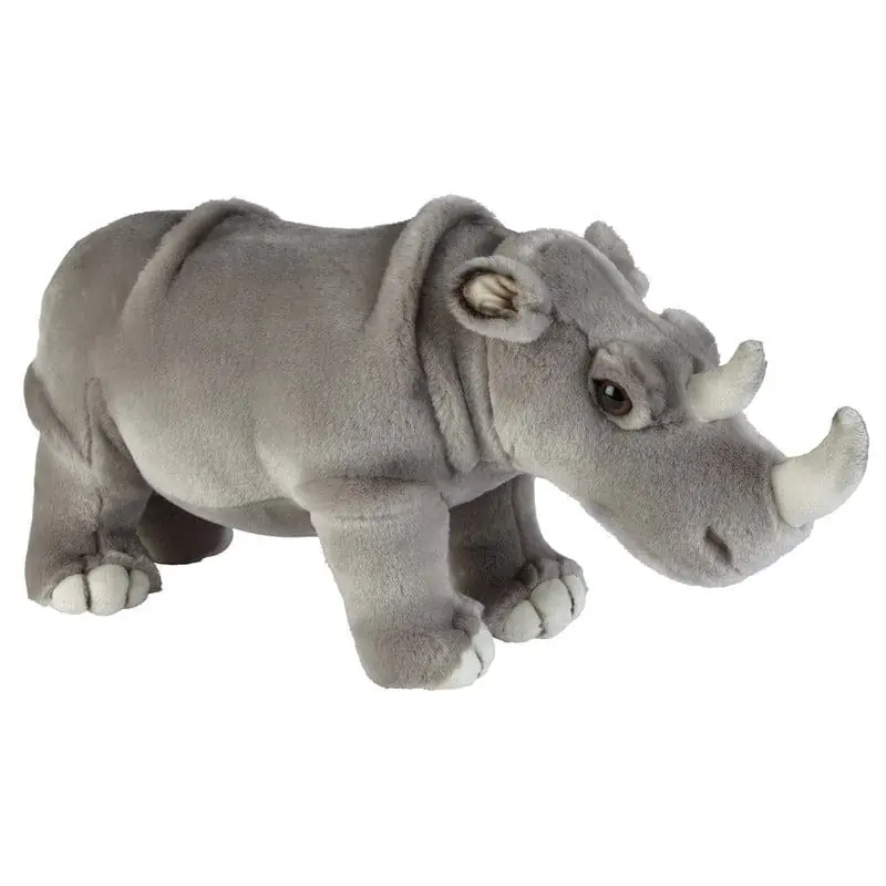 Neushoorn knuffel - pluche - 50 cm - wilde dieren - speelgoed Superprijs