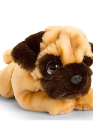 Uitverkoop Keel Toys mopshond knuffel - pluche - bruin - 25 cm