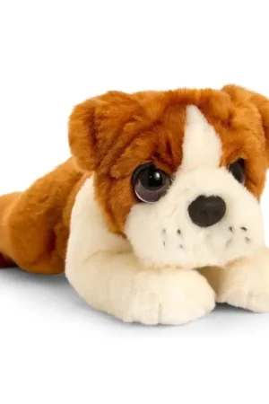 Dagaanbieding Keel Toys Bulldog knuffel - pluche - 25 cm - bruin wit