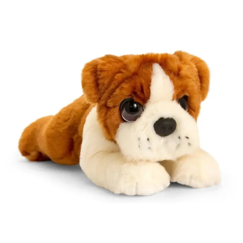 Dagaanbieding Keel Toys Bulldog knuffel - pluche - 25 cm - bruin wit