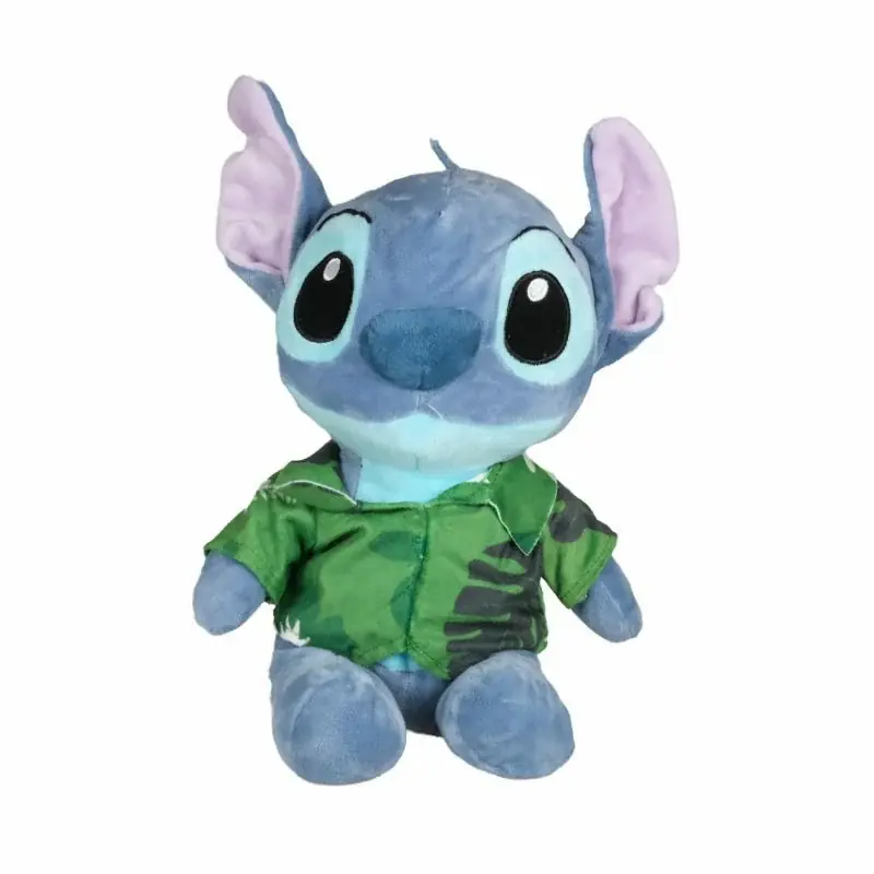 Disney Stitch knuffel - pluche - groen shirt - 30 cm Speciale Aanbieding