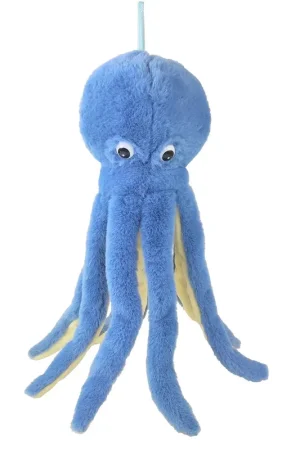 Inware inktvis knuffel - blauw - pluche - 36 cm - zeedieren Express Levering
