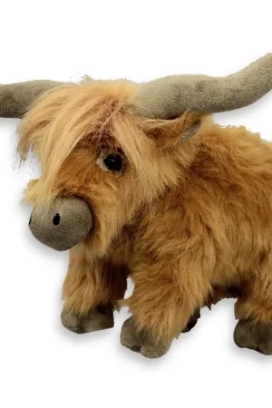 Aanbieding Inware pluche Schotse hooglander knuffel - bruin - staand - 30 cm
