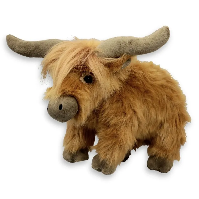 Aanbieding Inware pluche Schotse hooglander knuffel - bruin - staand - 30 cm